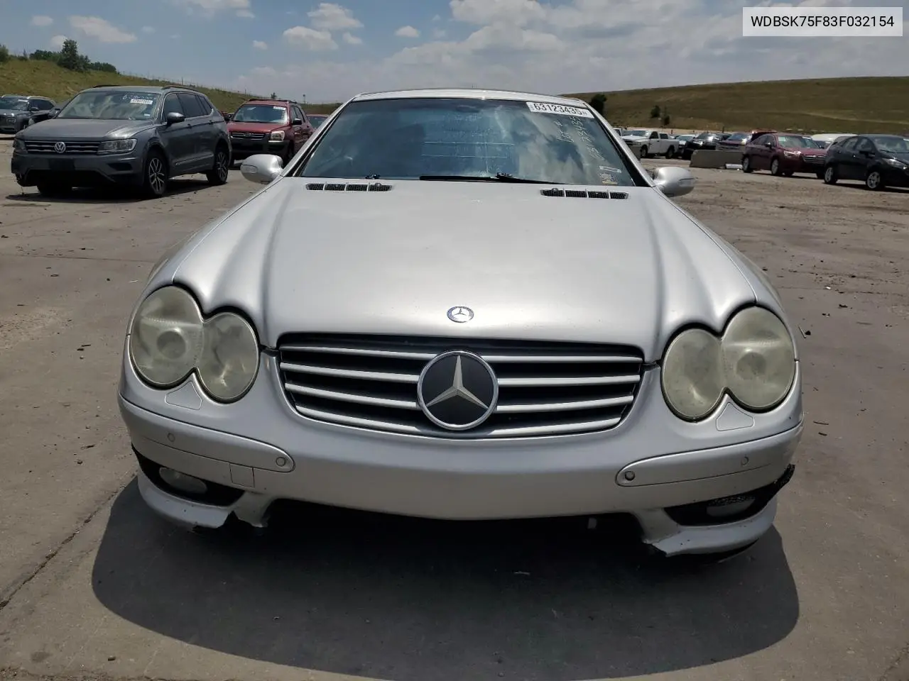 2003 Mercedes-Benz Sl 500R VIN: WDBSK75F83F032154 Lot: 63123435