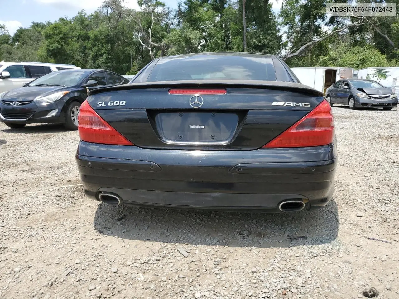 2004 Mercedes-Benz Sl 600 VIN: WDBSK76F64F072443 Lot: 56370125