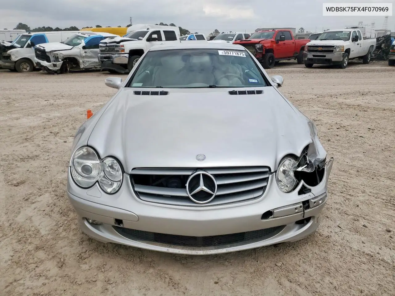 2004 Mercedes-Benz Sl 500 VIN: WDBSK75FX4F070969 Lot: 59771875