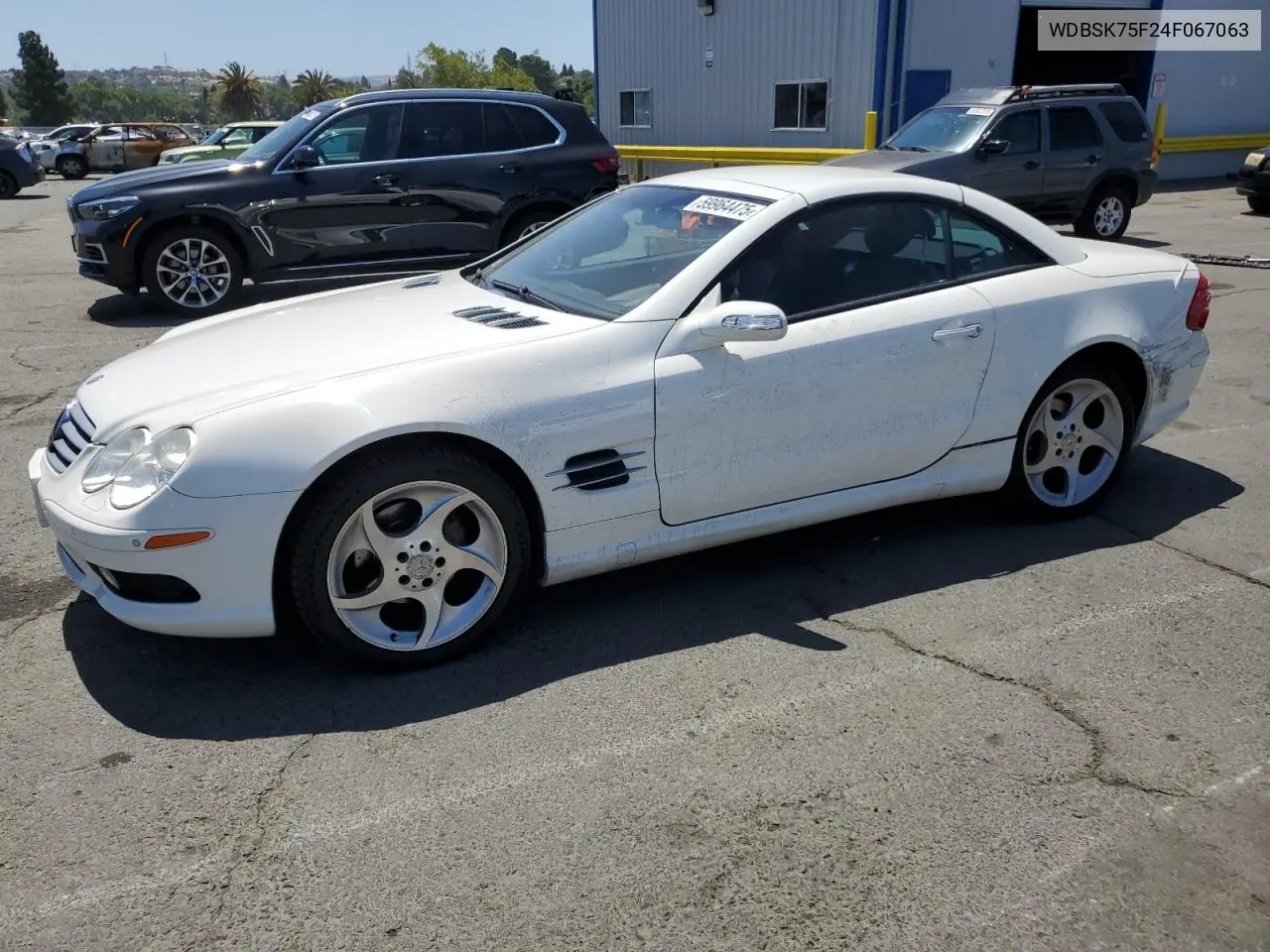 2004 Mercedes-Benz Sl 500 VIN: WDBSK75F24F067063 Lot: 59964475