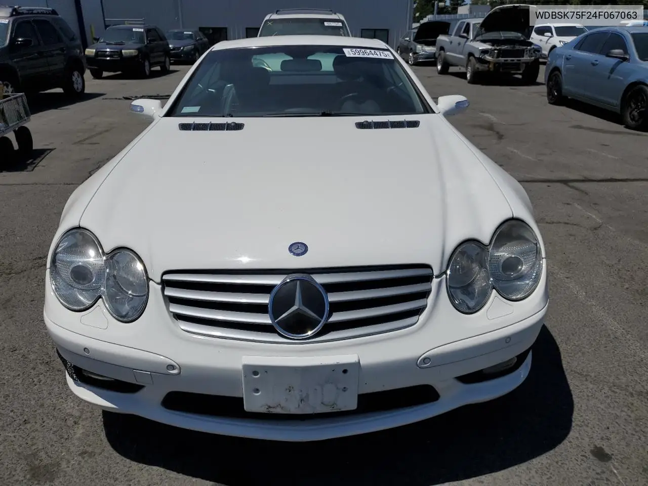 2004 Mercedes-Benz Sl 500 VIN: WDBSK75F24F067063 Lot: 59964475