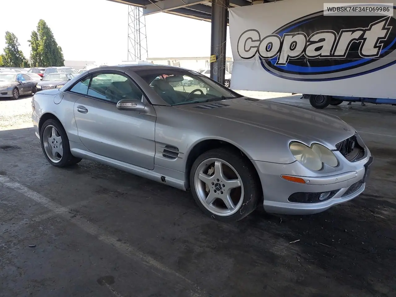 2004 Mercedes-Benz Sl 55 Amg VIN: WDBSK74F34F069986 Lot: 62037125