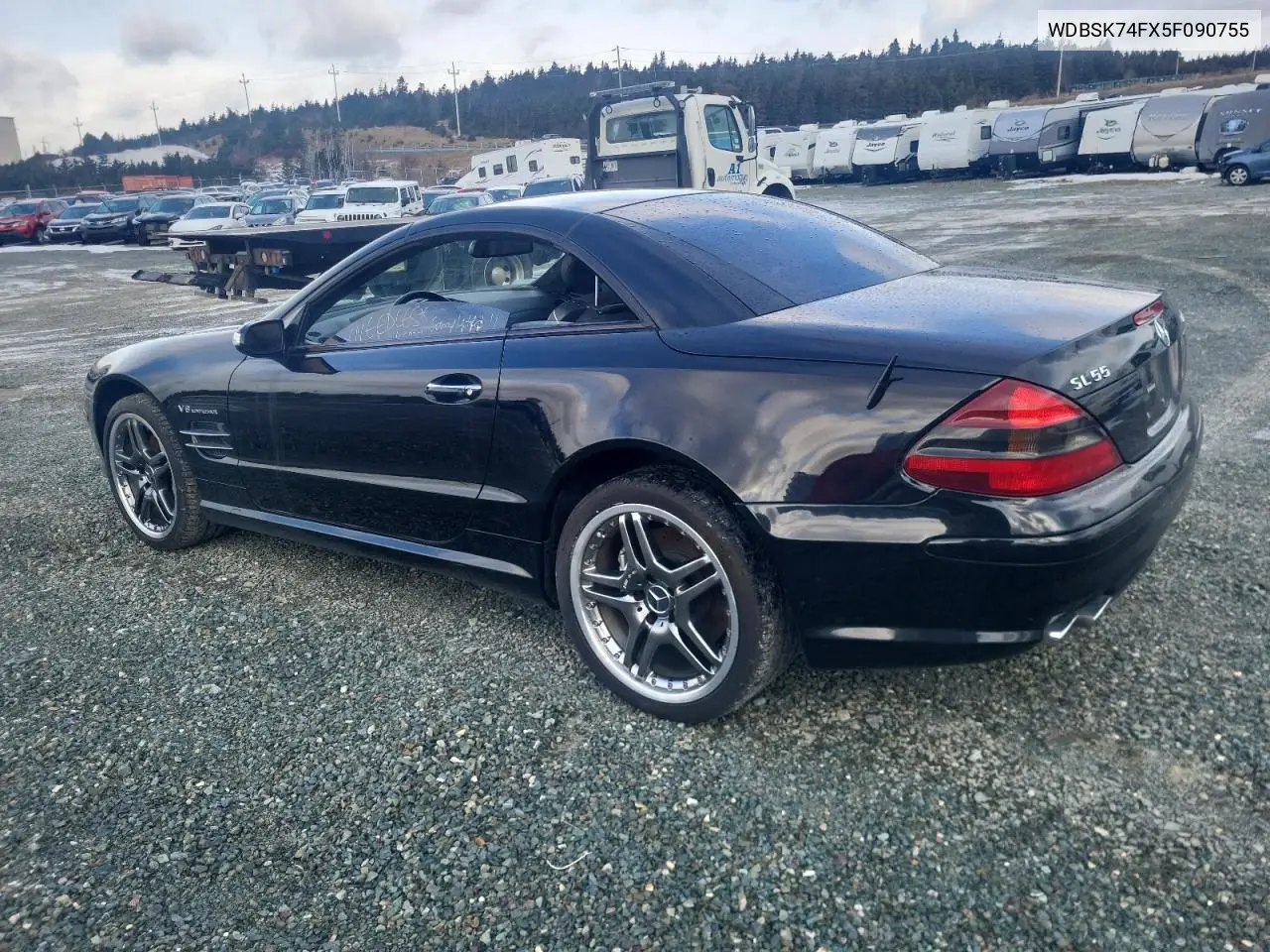 2005 Mercedes-Benz Sl 55 Amg VIN: WDBSK74FX5F090755 Lot: 44135195