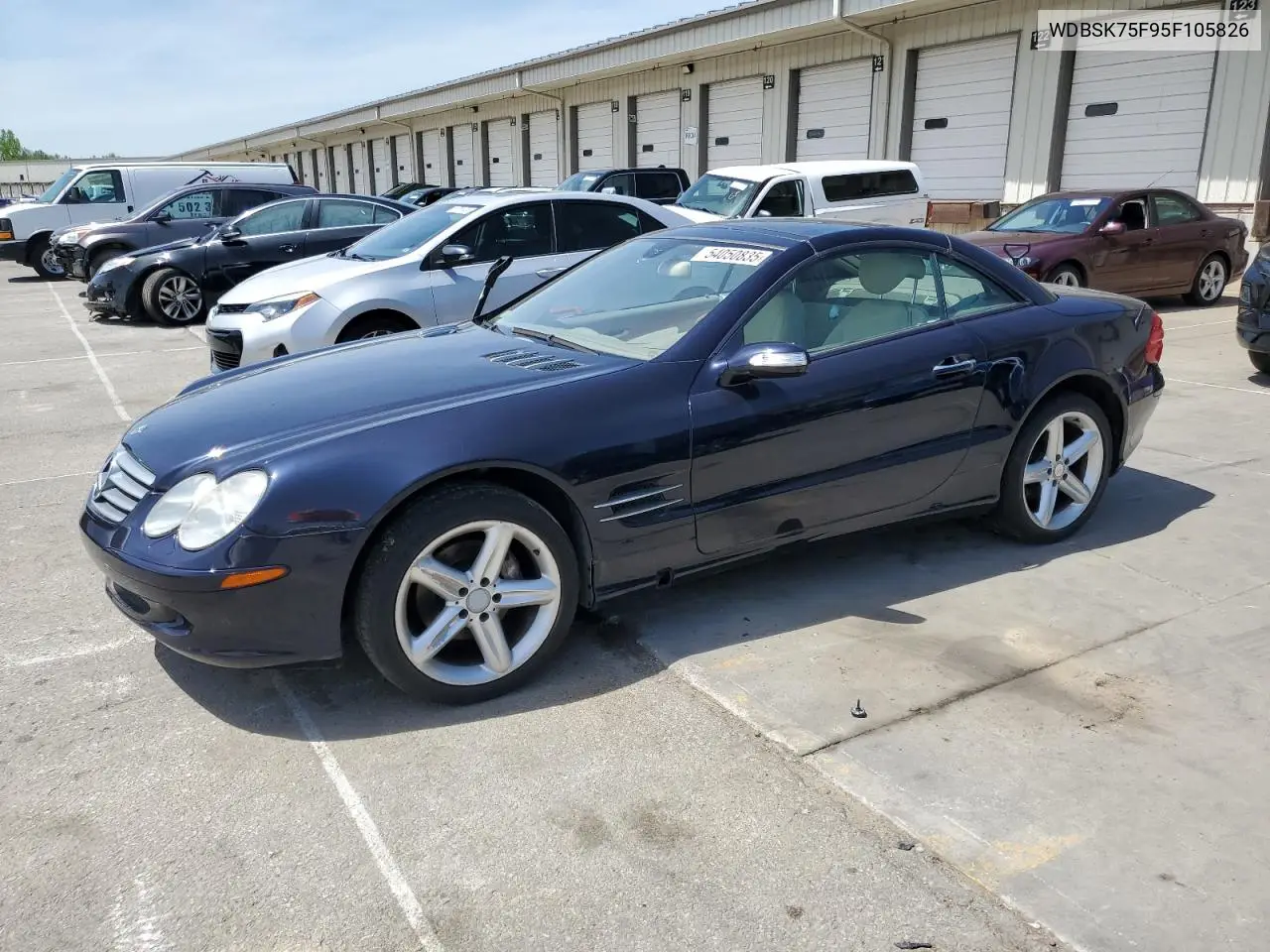 2005 Mercedes-Benz Sl 500 VIN: WDBSK75F95F105826 Lot: 54050835