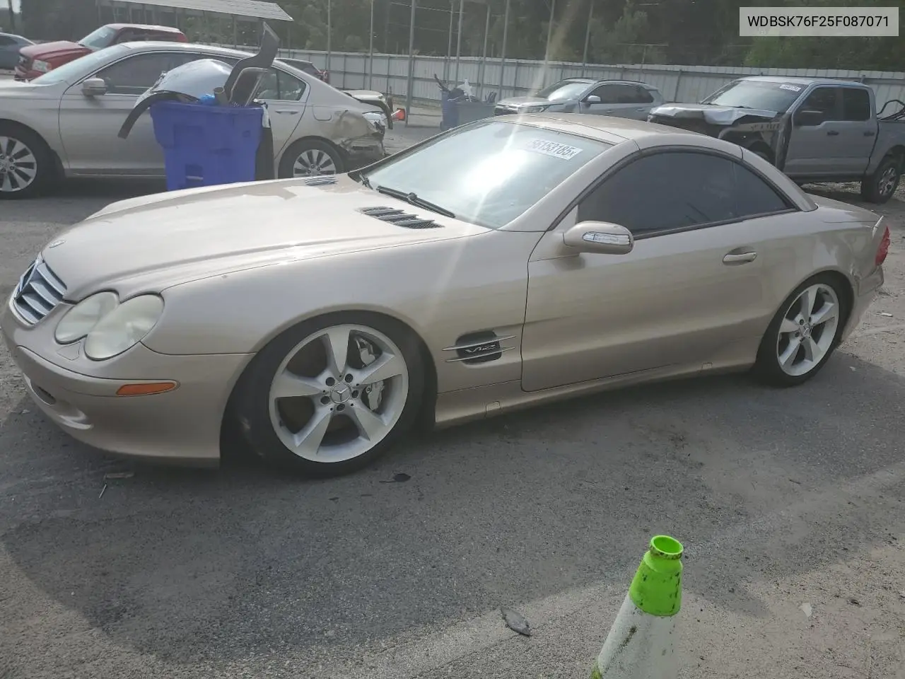 2005 Mercedes-Benz Sl 600 VIN: WDBSK76F25F087071 Lot: 56153185