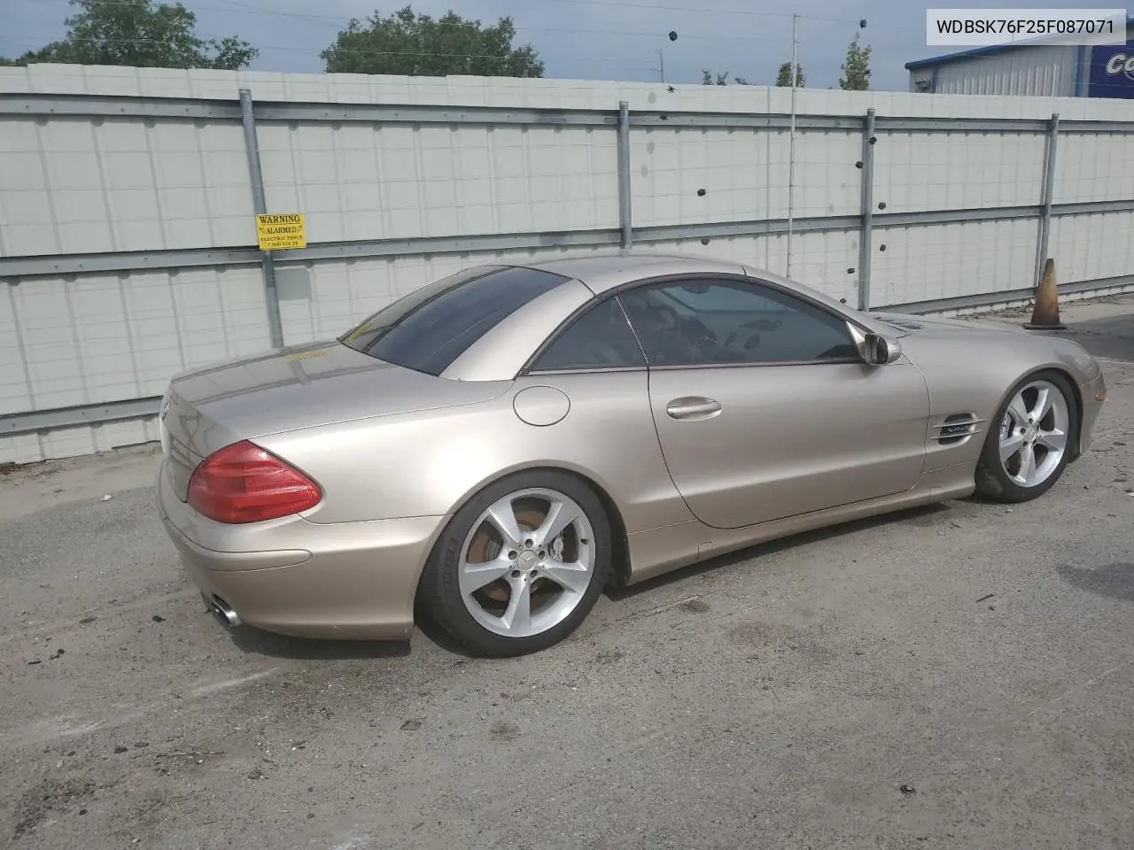 2005 Mercedes-Benz Sl 600 VIN: WDBSK76F25F087071 Lot: 56153185