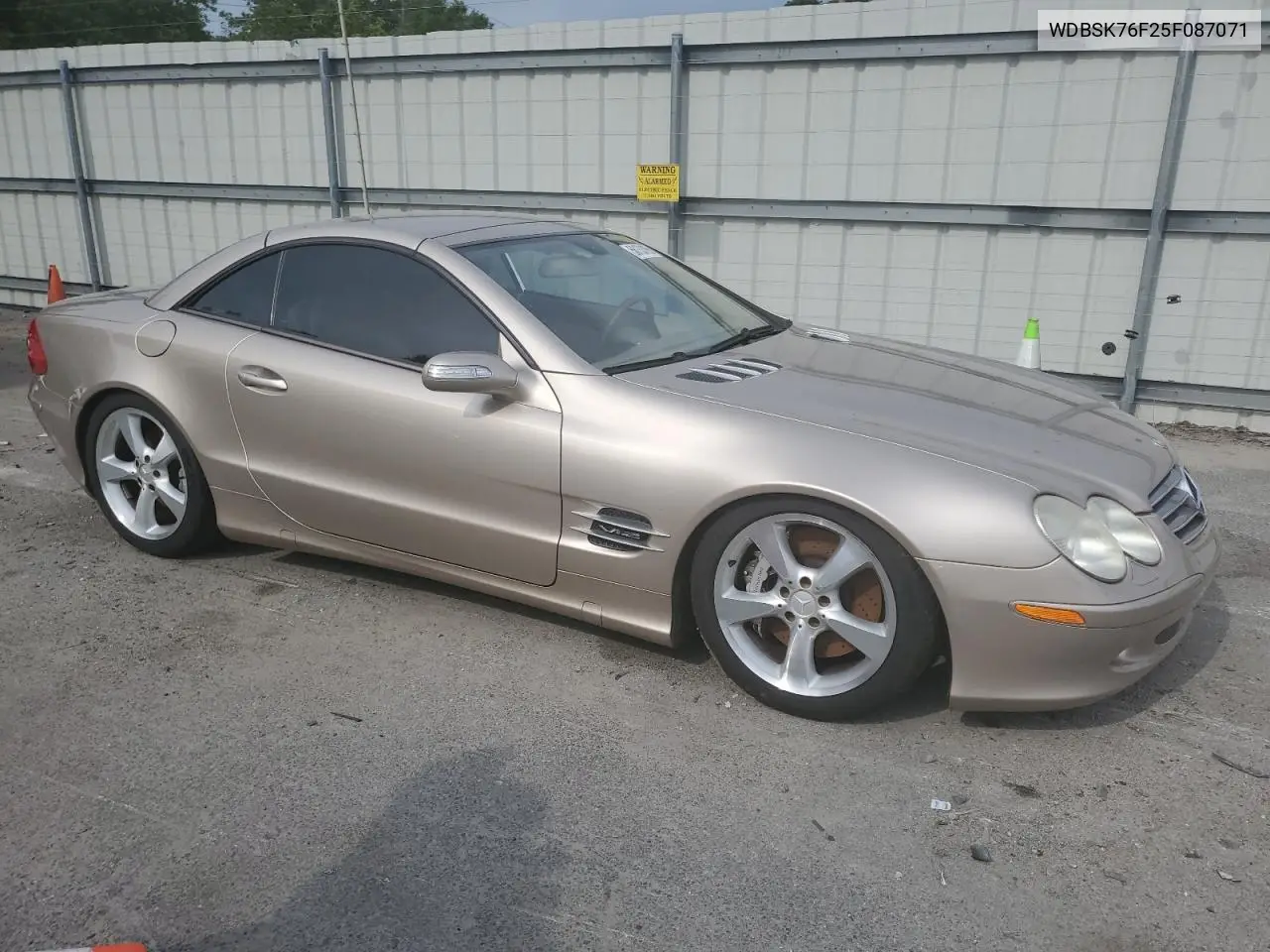 2005 Mercedes-Benz Sl 600 VIN: WDBSK76F25F087071 Lot: 56153185