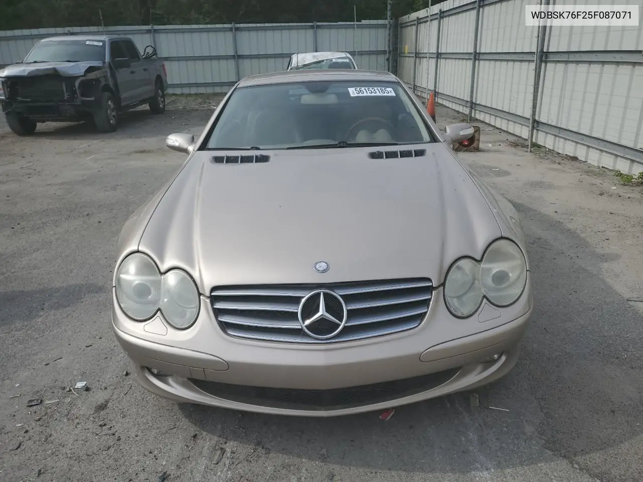 2005 Mercedes-Benz Sl 600 VIN: WDBSK76F25F087071 Lot: 56153185