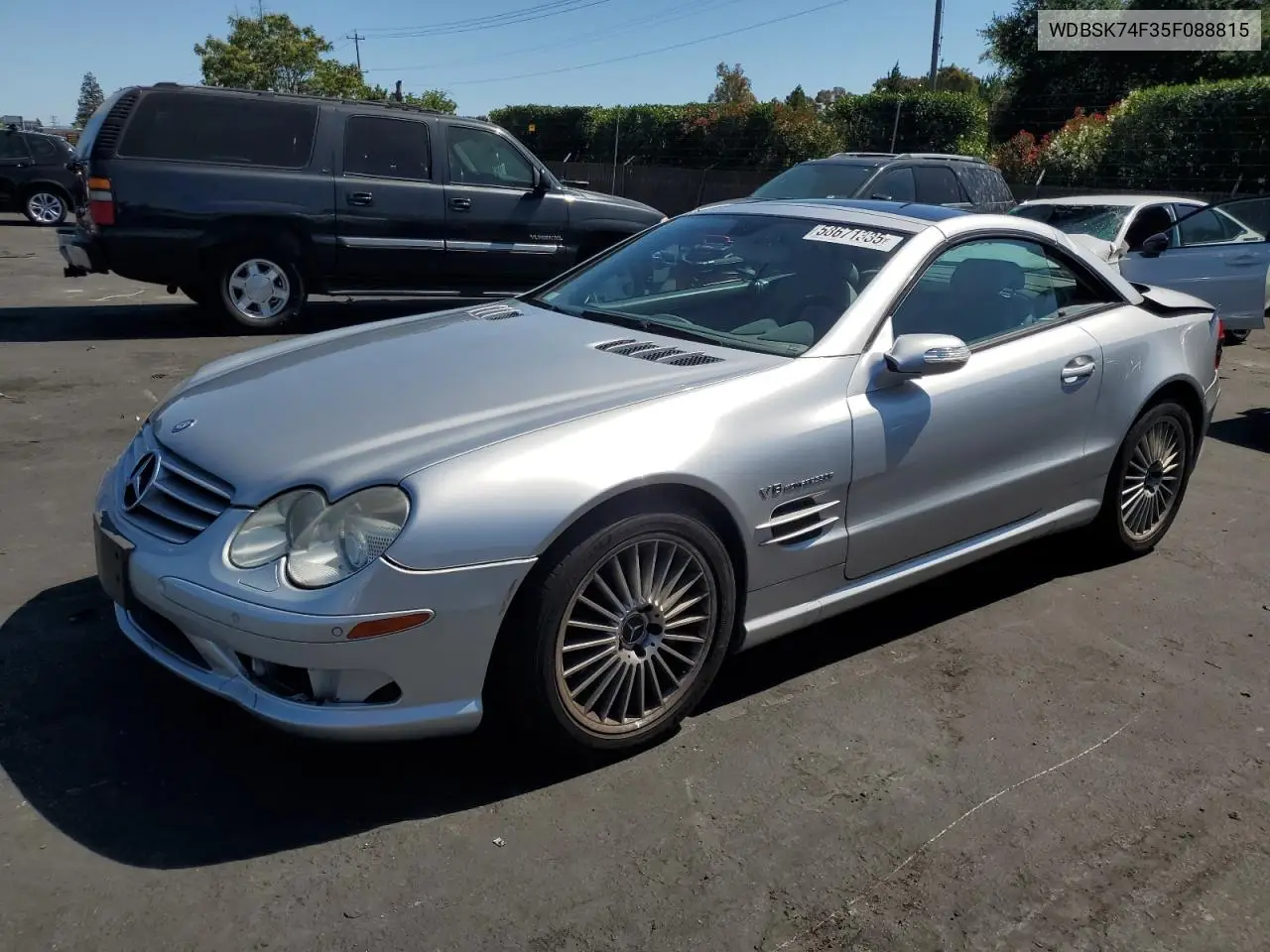 2005 Mercedes-Benz Sl 55 Amg VIN: WDBSK74F35F088815 Lot: 58671335