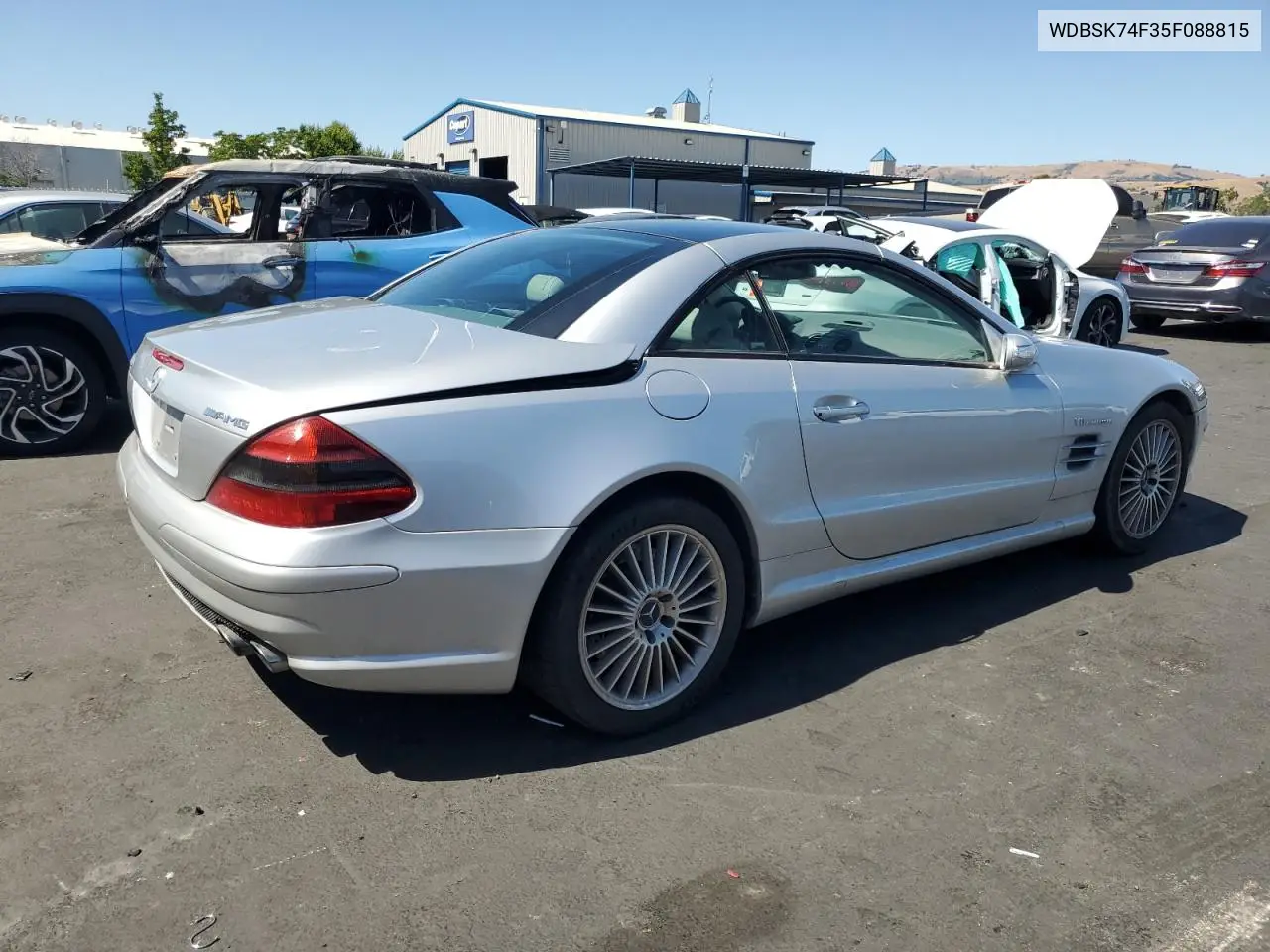 2005 Mercedes-Benz Sl 55 Amg VIN: WDBSK74F35F088815 Lot: 58671335