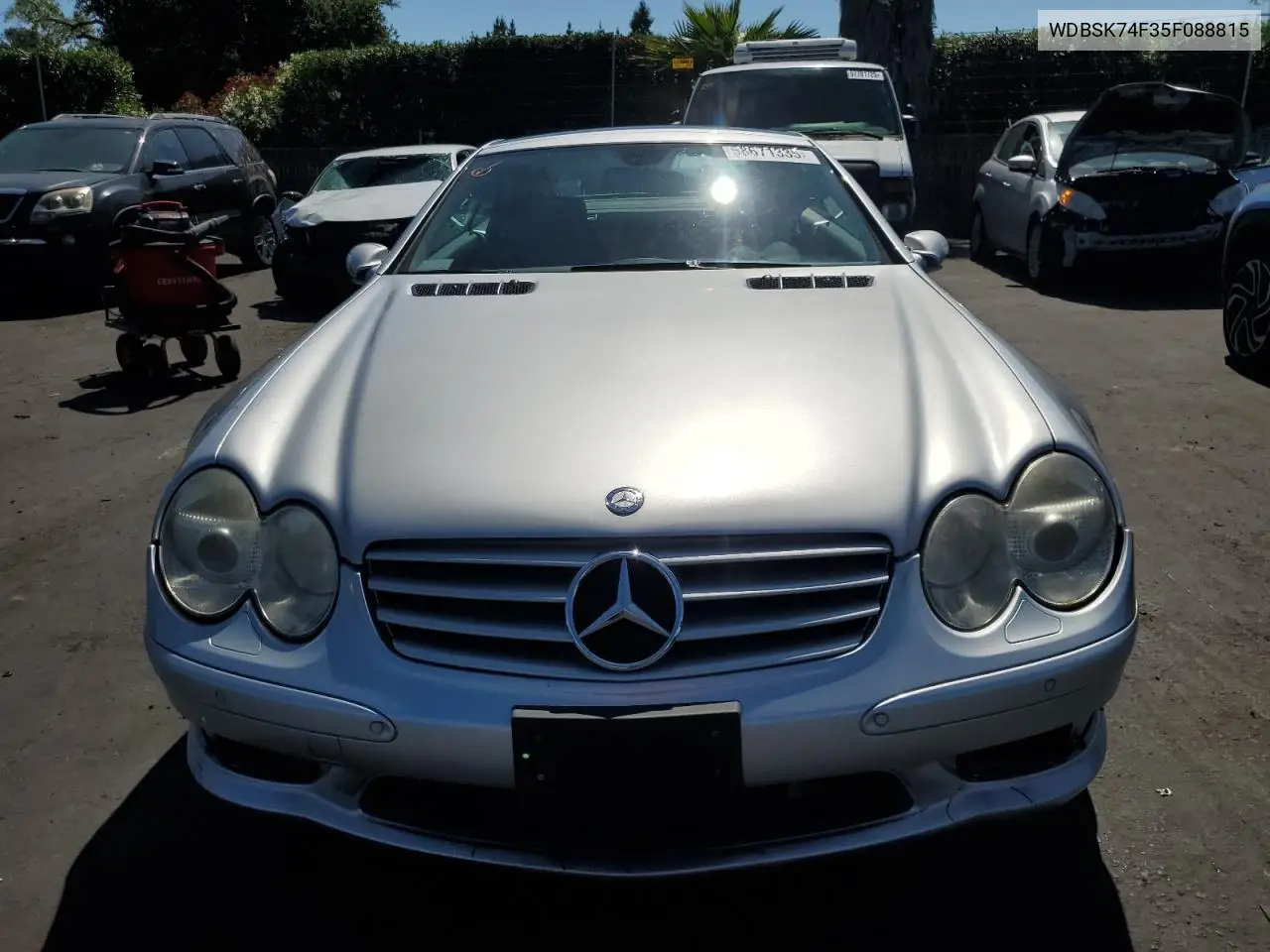 2005 Mercedes-Benz Sl 55 Amg VIN: WDBSK74F35F088815 Lot: 58671335