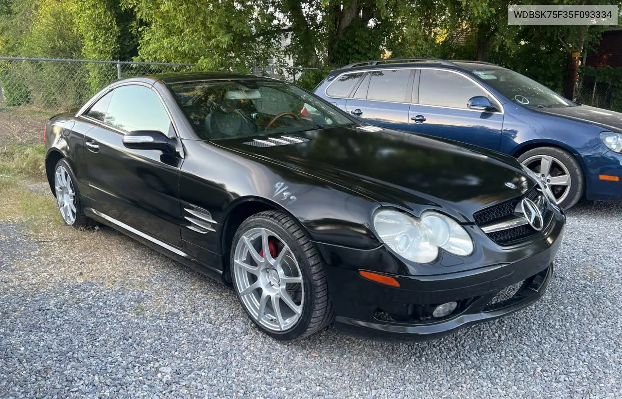 2005 Mercedes-Benz Sl 500 VIN: WDBSK75F35F093334 Lot: 59240565