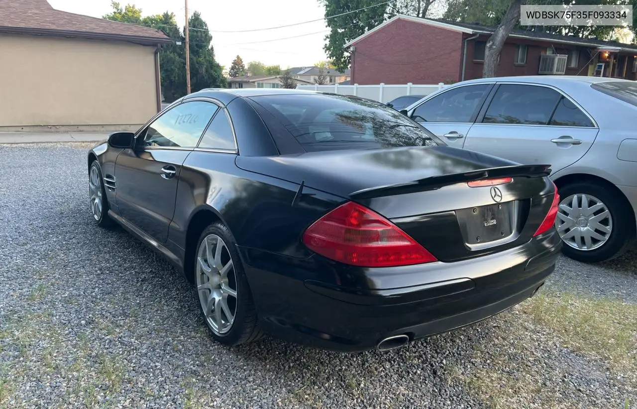 2005 Mercedes-Benz Sl 500 VIN: WDBSK75F35F093334 Lot: 59240565
