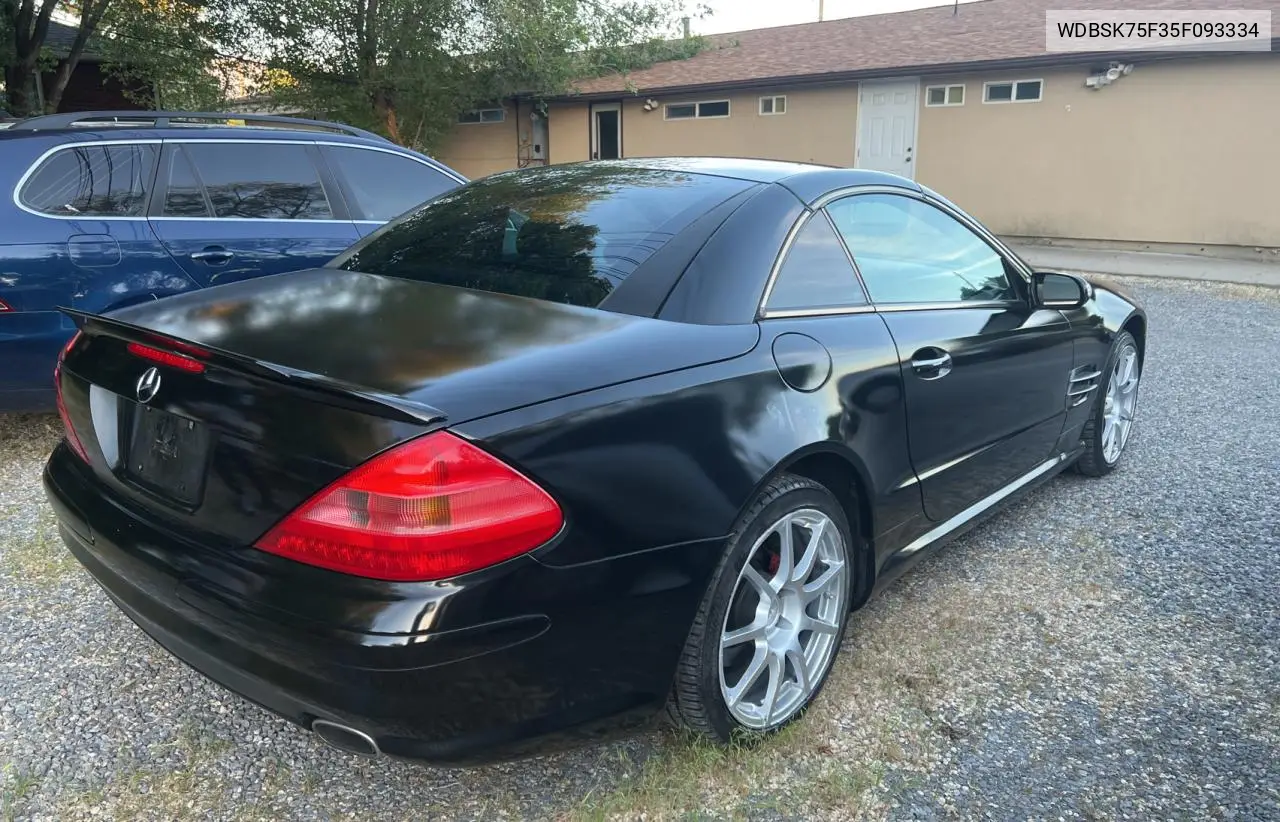2005 Mercedes-Benz Sl 500 VIN: WDBSK75F35F093334 Lot: 59240565