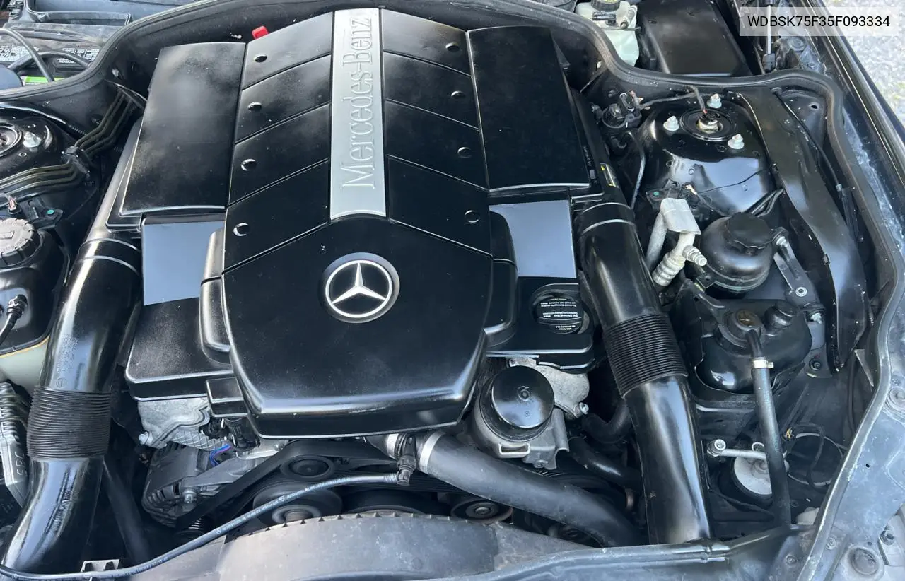 2005 Mercedes-Benz Sl 500 VIN: WDBSK75F35F093334 Lot: 59240565