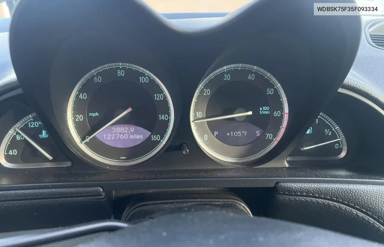 2005 Mercedes-Benz Sl 500 VIN: WDBSK75F35F093334 Lot: 59240565