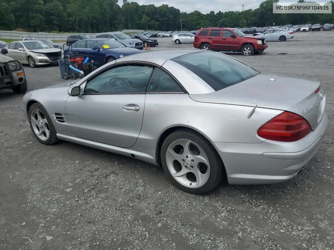 2005 Mercedes-Benz Sl 500 VIN: WDBSK75F95F104935 Lot: 60493705