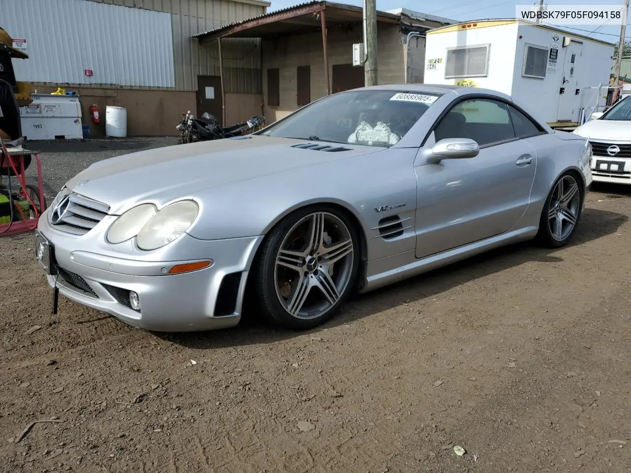 2005 Mercedes-Benz Sl 65 Amg VIN: WDBSK79F05F094158 Lot: 60888905