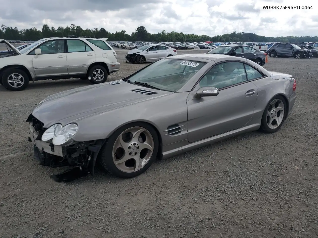 2005 Mercedes-Benz Sl 500 VIN: WDBSK75F95F100464 Lot: 60993215