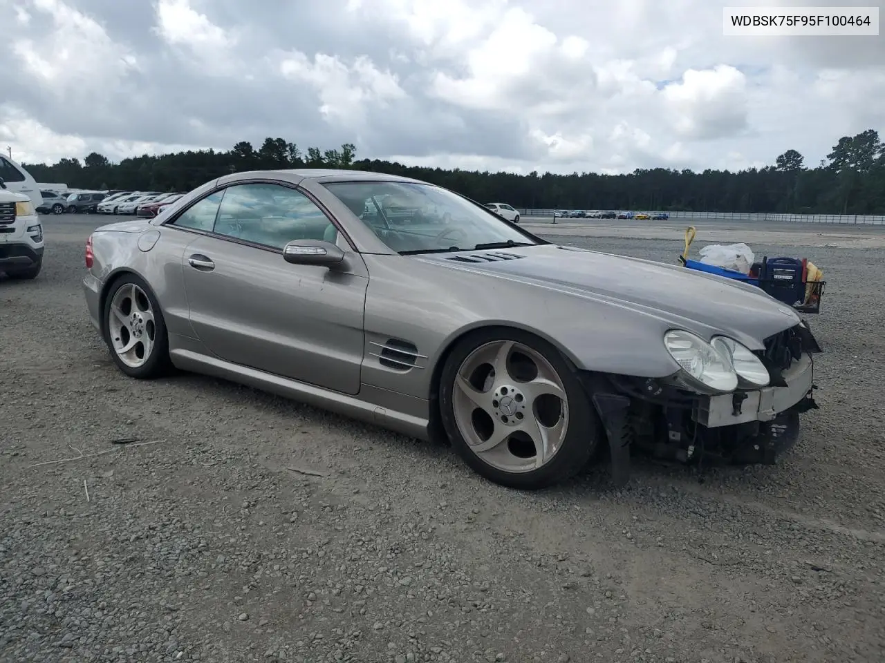 2005 Mercedes-Benz Sl 500 VIN: WDBSK75F95F100464 Lot: 60993215