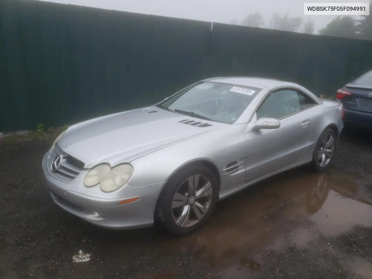 2005 Mercedes-Benz Sl 500 VIN: WDBSK75F05F094991 Lot: 61678705