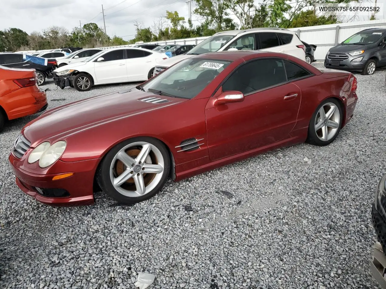 2005 Mercedes-Benz Sl 500 VIN: WDBSK75F65F092582 Lot: 61799645