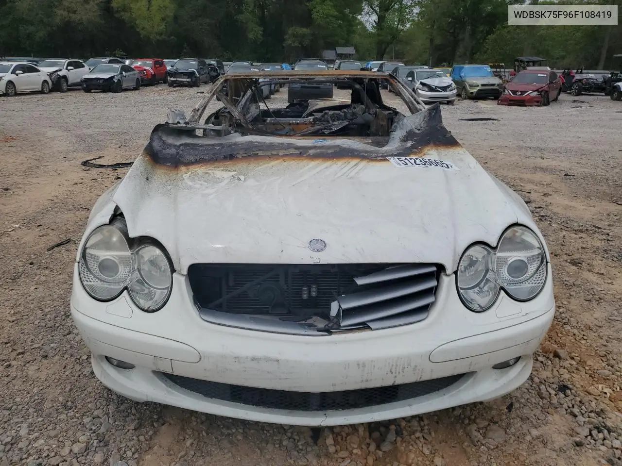 2006 Mercedes-Benz Sl 500 VIN: WDBSK75F96F108419 Lot: 51236665