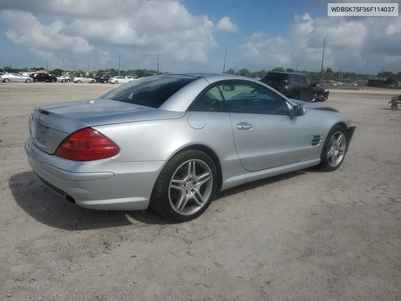 2006 Mercedes-Benz Sl 500 VIN: WDBSK75F36F114037 Lot: 60879175