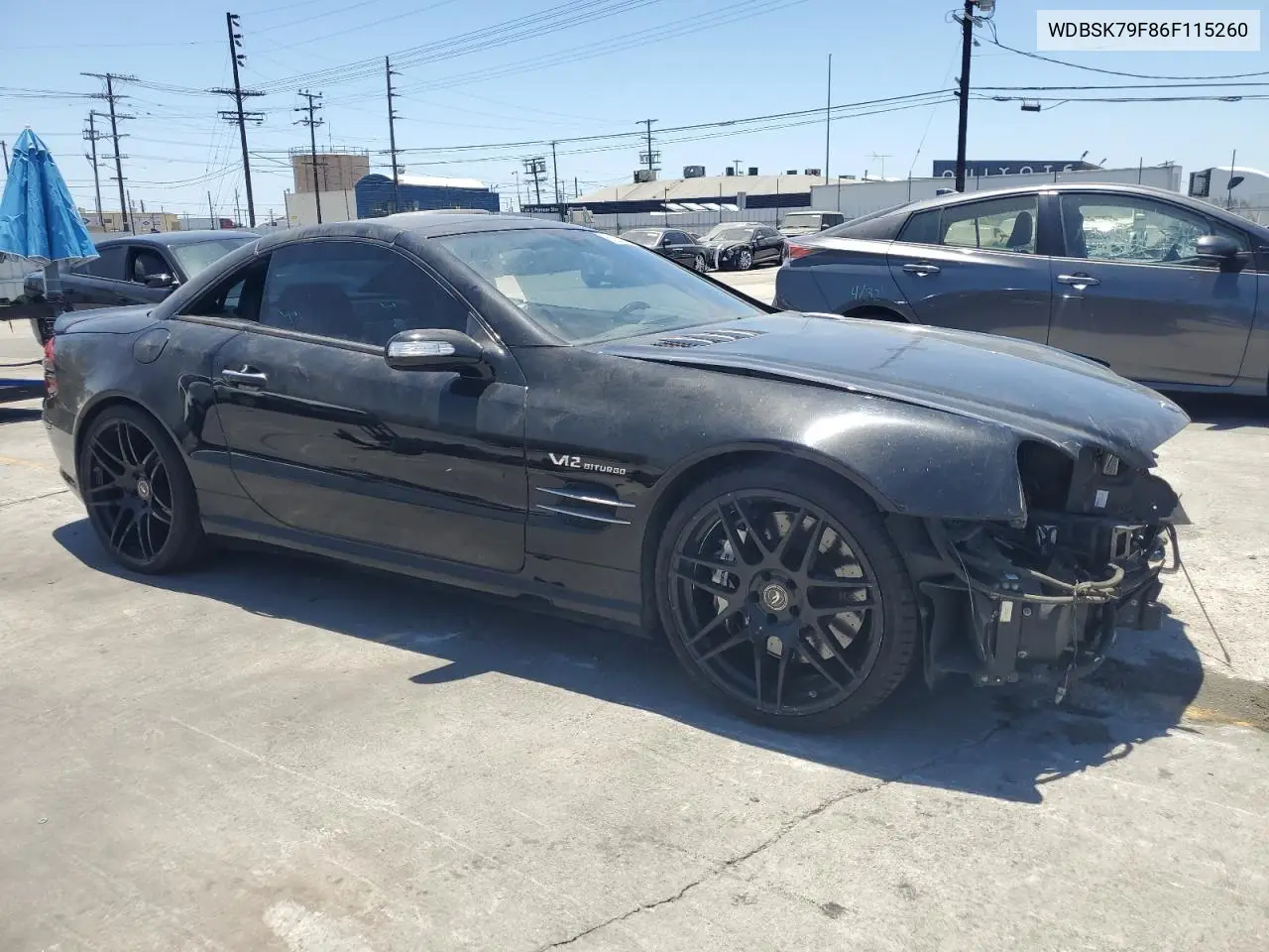 2006 Mercedes-Benz Sl 65 Amg VIN: WDBSK79F86F115260 Lot: 61250785