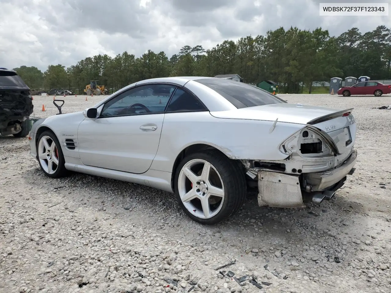 2007 Mercedes-Benz Sl 55 Amg VIN: WDBSK72F37F123343 Lot: 54788865