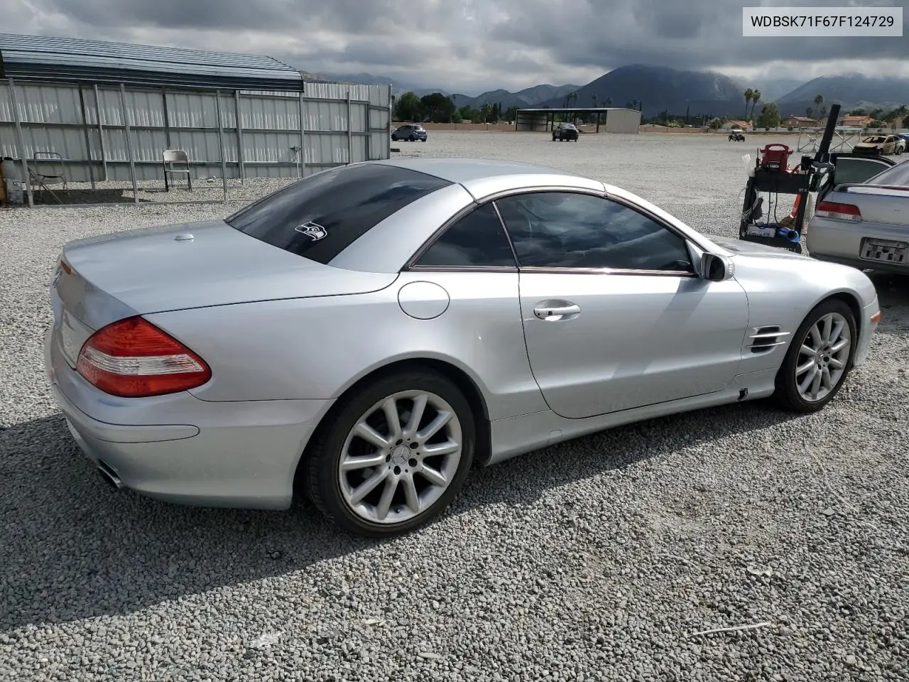 2007 Mercedes-Benz Sl 550 VIN: WDBSK71F67F124729 Lot: 56720475