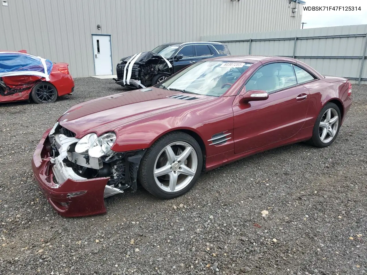 2007 Mercedes-Benz Sl 550 VIN: WDBSK71F47F125314 Lot: 60307285