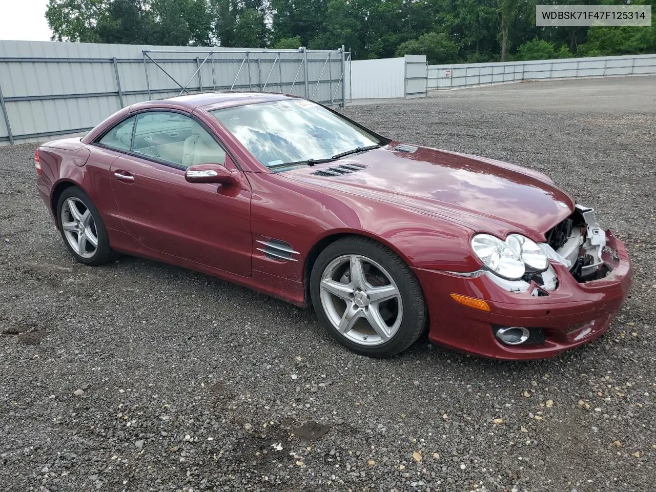 2007 Mercedes-Benz Sl 550 VIN: WDBSK71F47F125314 Lot: 60307285