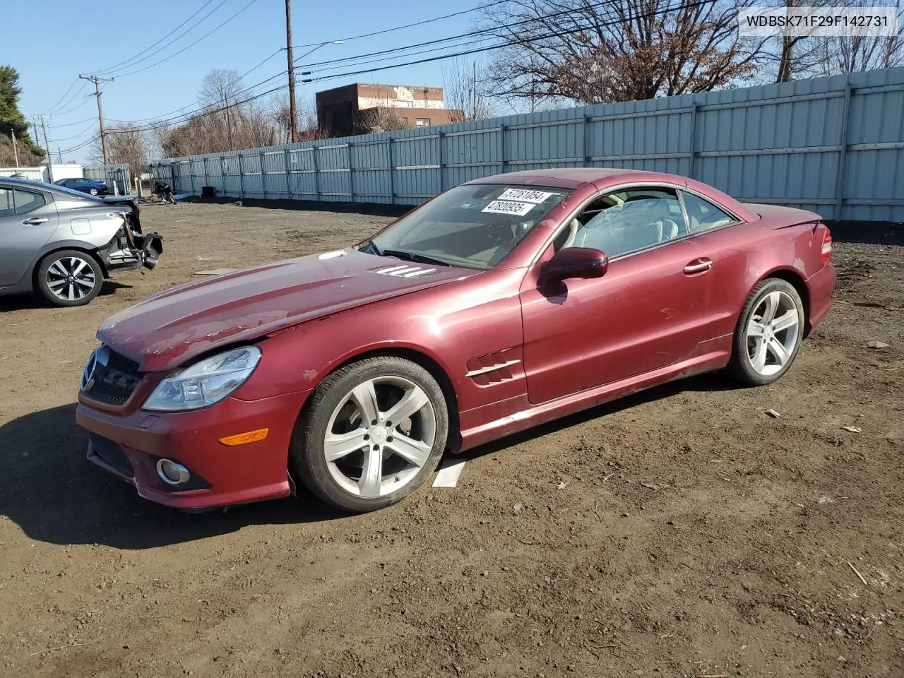 2009 Mercedes-Benz Sl 550 VIN: WDBSK71F29F142731 Lot: 47820935