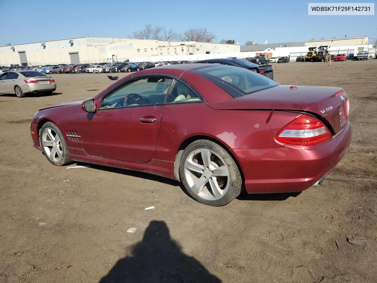 2009 Mercedes-Benz Sl 550 VIN: WDBSK71F29F142731 Lot: 47820935