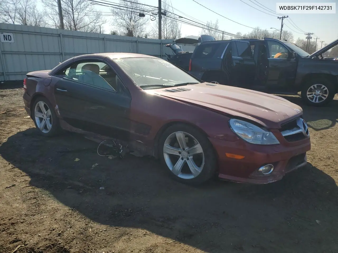 2009 Mercedes-Benz Sl 550 VIN: WDBSK71F29F142731 Lot: 47820935