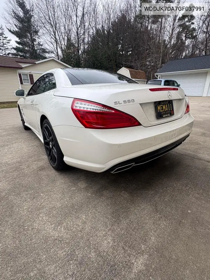 2016 Mercedes-Benz Sl 550 VIN: WDDJK7DA7GF037991 Lot: 53691185