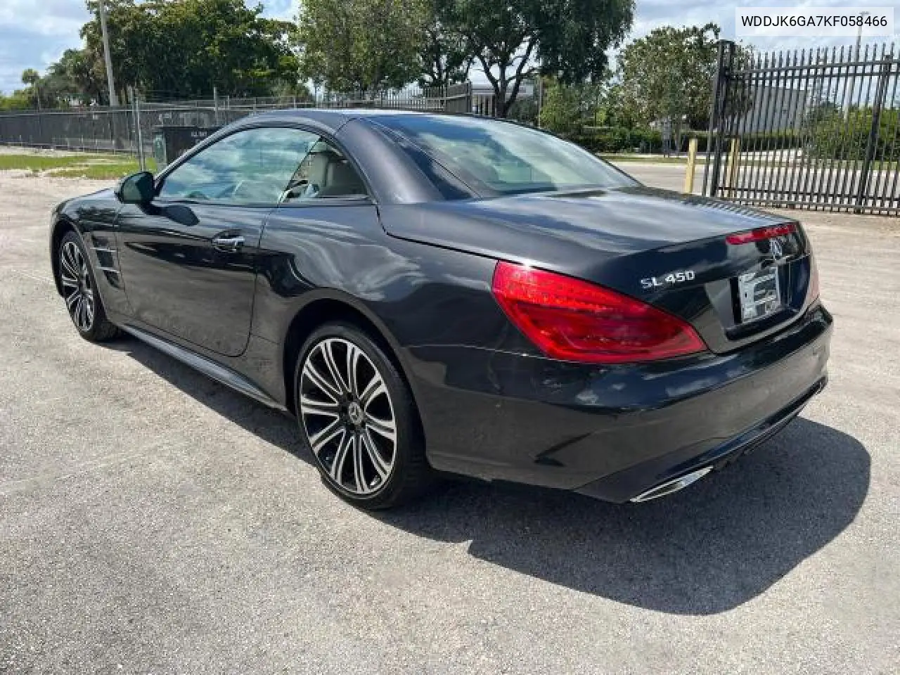 2019 Mercedes-Benz Sl 450 VIN: WDDJK6GA7KF058466 Lot: 52242815