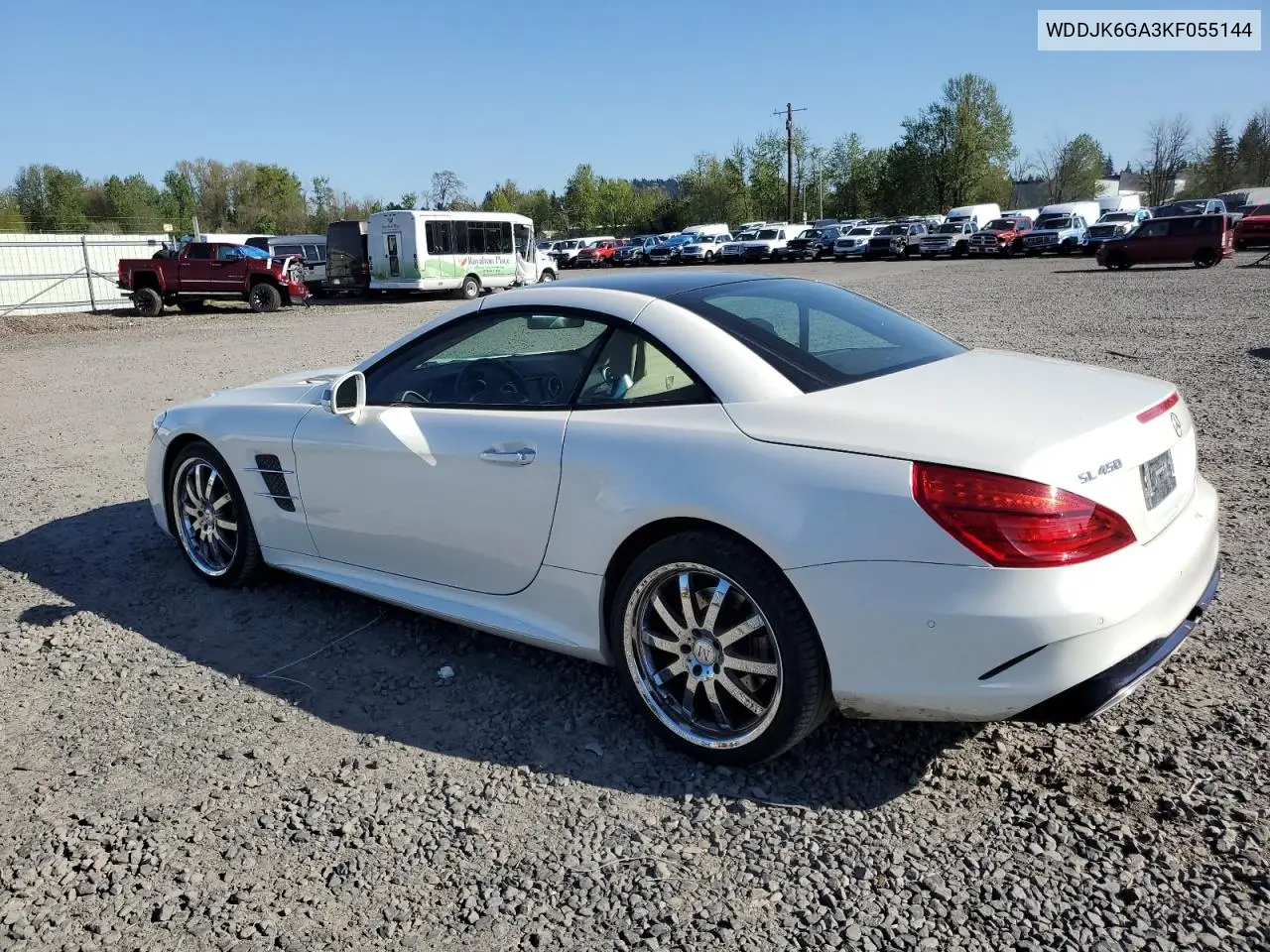 2019 Mercedes-Benz Sl 450 VIN: WDDJK6GA3KF055144 Lot: 52961655