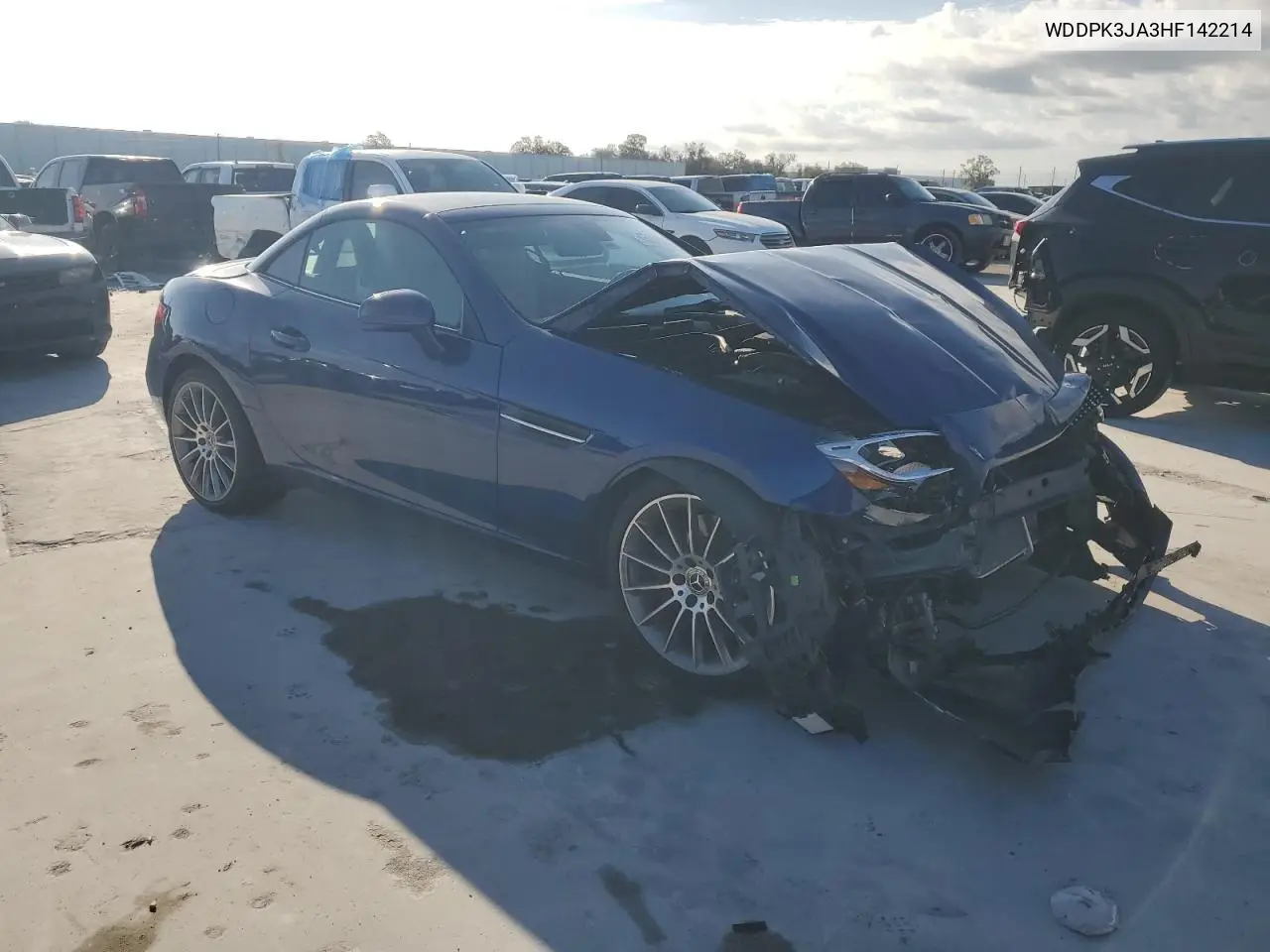 2017 Mercedes-Benz Slc 300 VIN: WDDPK3JA3HF142214 Lot: 45085305