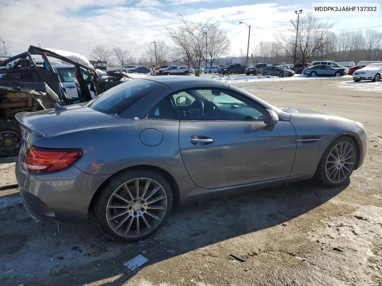 2017 Mercedes-Benz Slc 300 VIN: WDDPK3JA6HF137332 Lot: 46290455