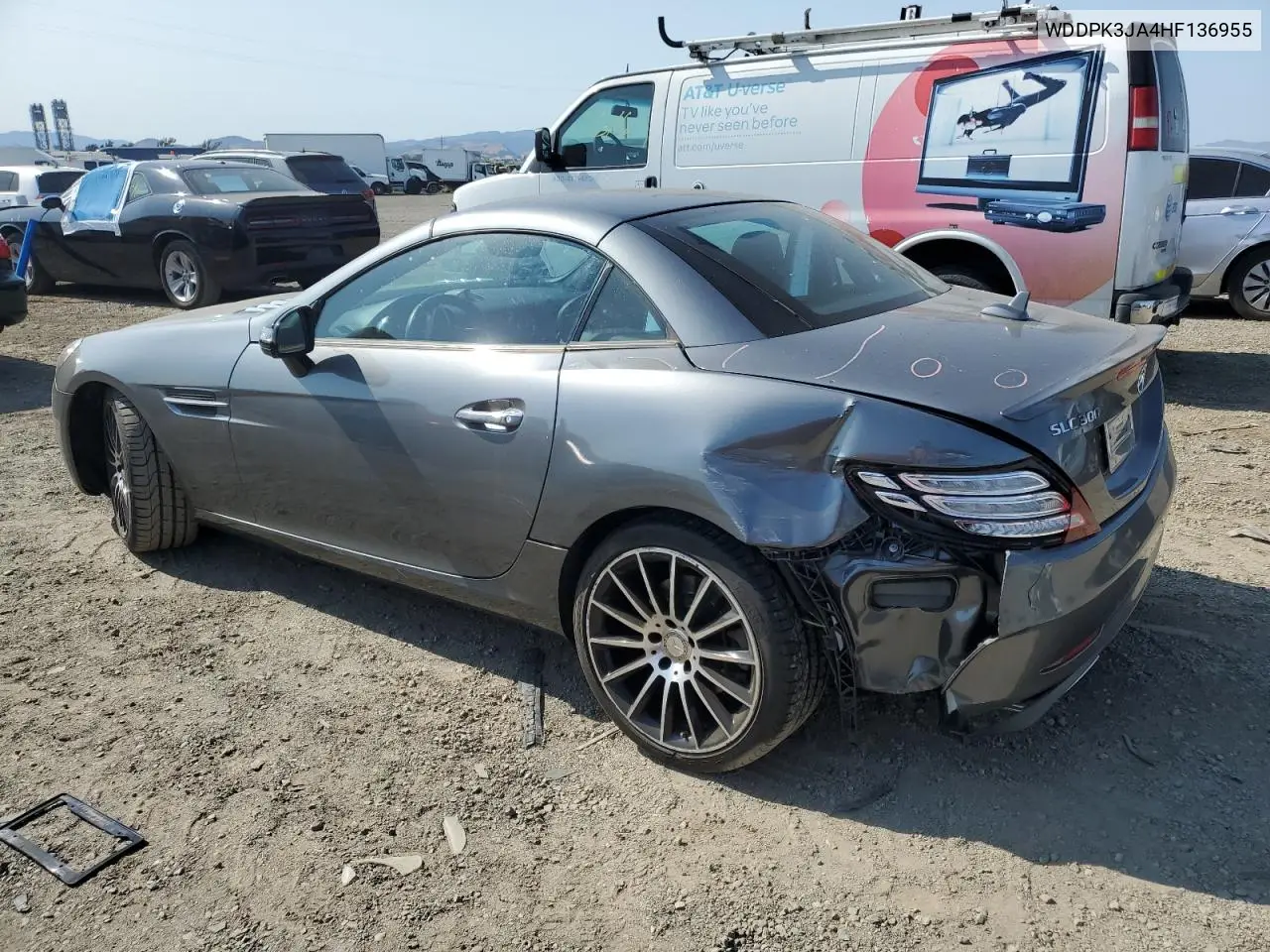 2017 Mercedes-Benz Slc 300 VIN: WDDPK3JA4HF136955 Lot: 59797905