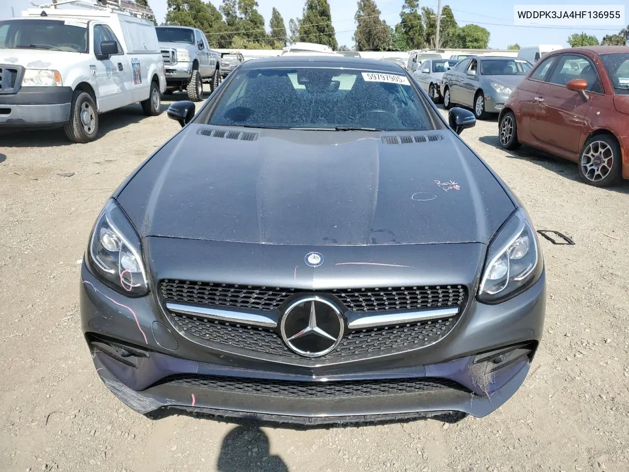 2017 Mercedes-Benz Slc 300 VIN: WDDPK3JA4HF136955 Lot: 59797905