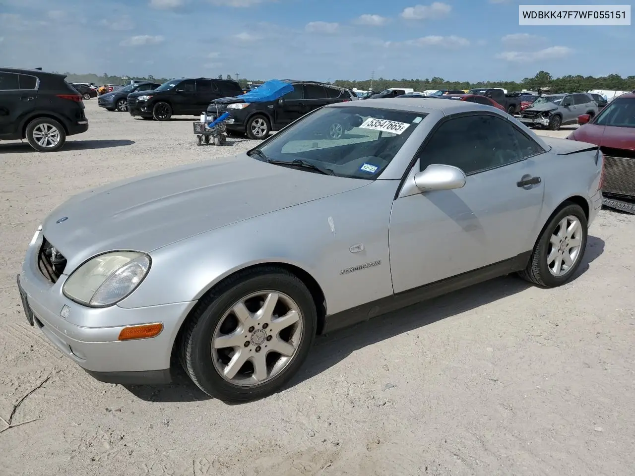1998 Mercedes-Benz Slk 230 Kompressor VIN: WDBKK47F7WF055151 Lot: 53547665