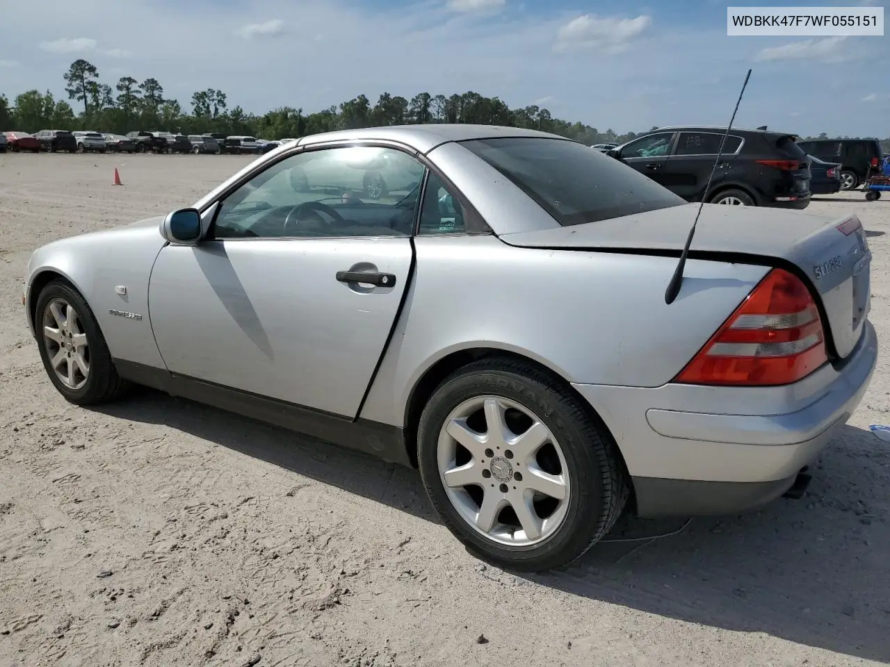 1998 Mercedes-Benz Slk 230 Kompressor VIN: WDBKK47F7WF055151 Lot: 53547665