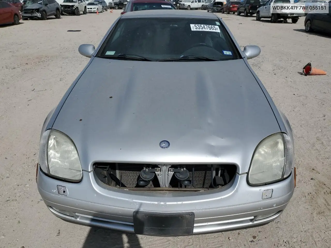 1998 Mercedes-Benz Slk 230 Kompressor VIN: WDBKK47F7WF055151 Lot: 53547665