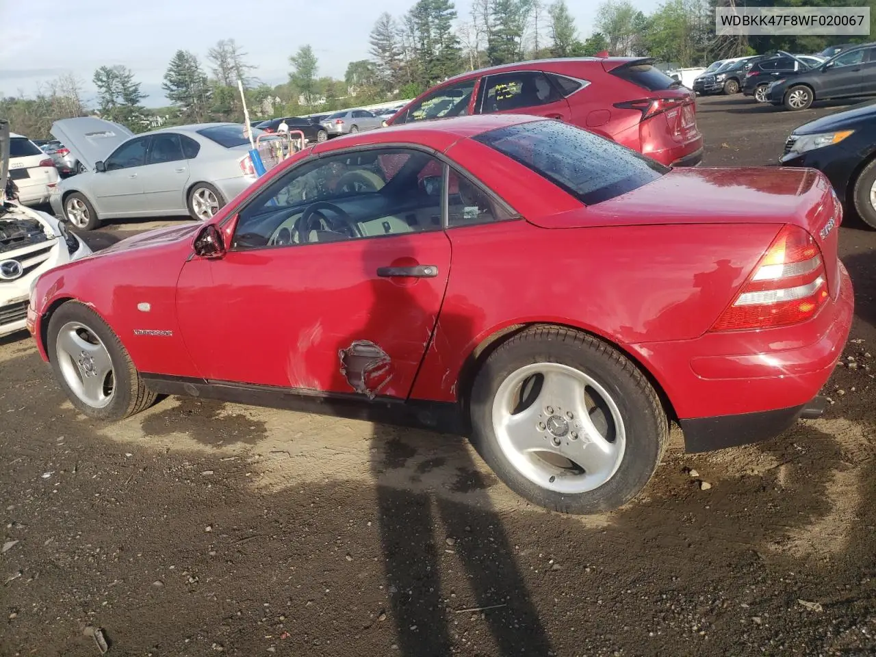 1998 Mercedes-Benz Slk 230 Kompressor VIN: WDBKK47F8WF020067 Lot: 54346875