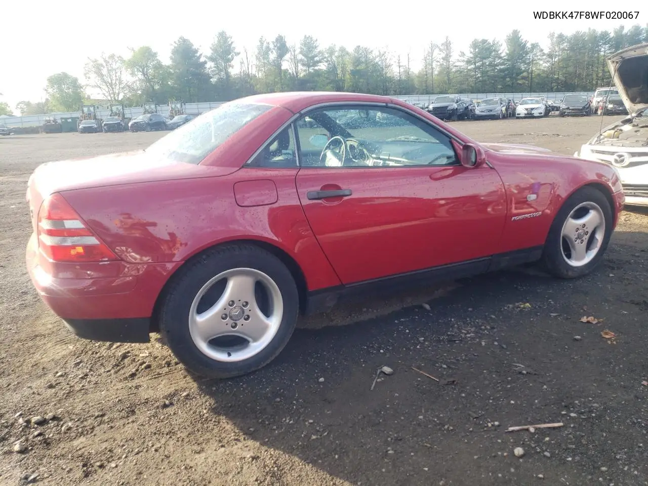 1998 Mercedes-Benz Slk 230 Kompressor VIN: WDBKK47F8WF020067 Lot: 54346875