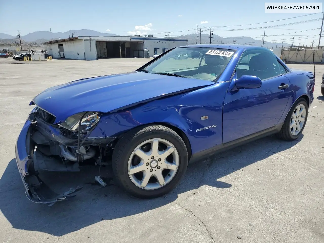 1998 Mercedes-Benz Slk 230 Kompressor VIN: WDBKK47F7WF067901 Lot: 55122585