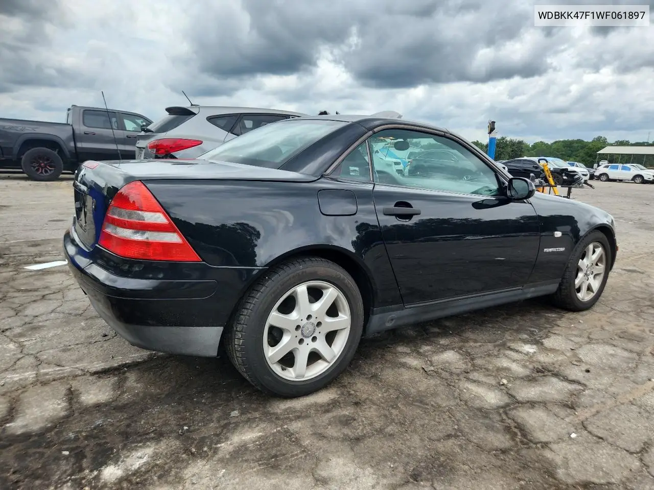 1998 Mercedes-Benz Slk 230 Kompressor VIN: WDBKK47F1WF061897 Lot: 60979075